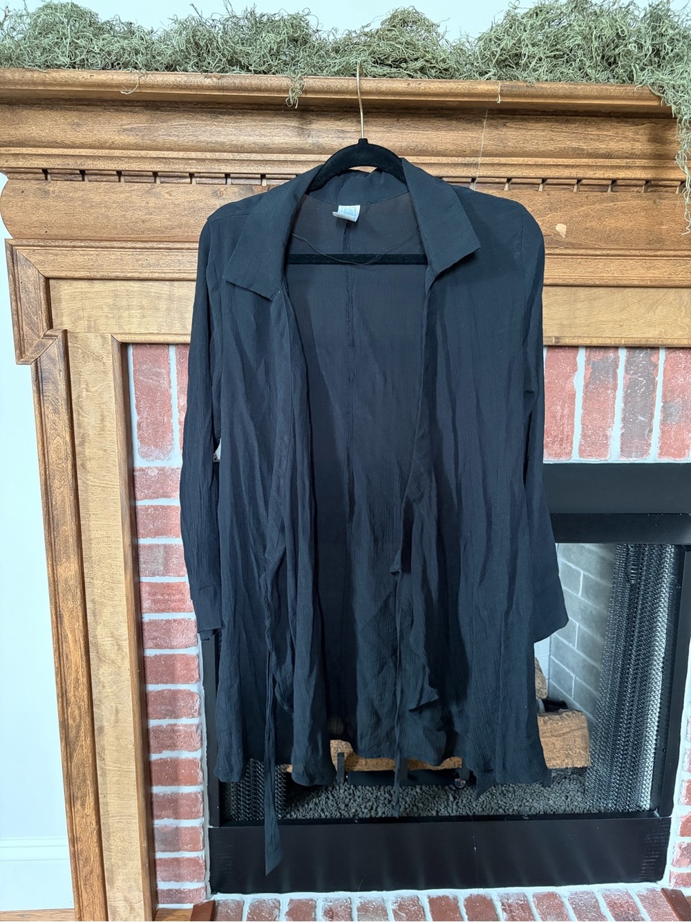 Time and Tru Black Lightweight Swim Coverup